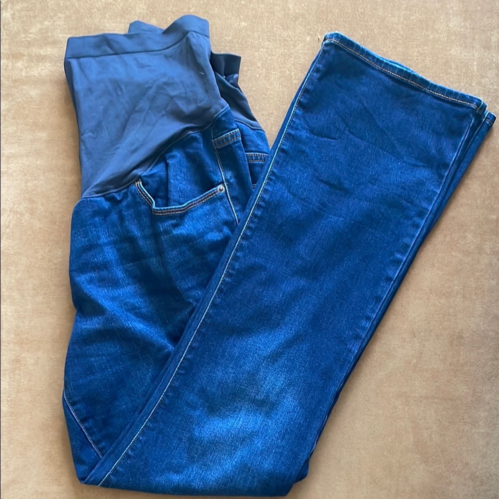 Maternity Jeans, Old Navy, Size 14, Dark Wash Boot Cut Denim Pants